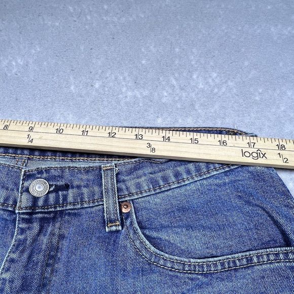 Levis 505 Jeans Mens Size 36 Blue Denim Jeans Regular Fit Straight - Picture 4 of 10